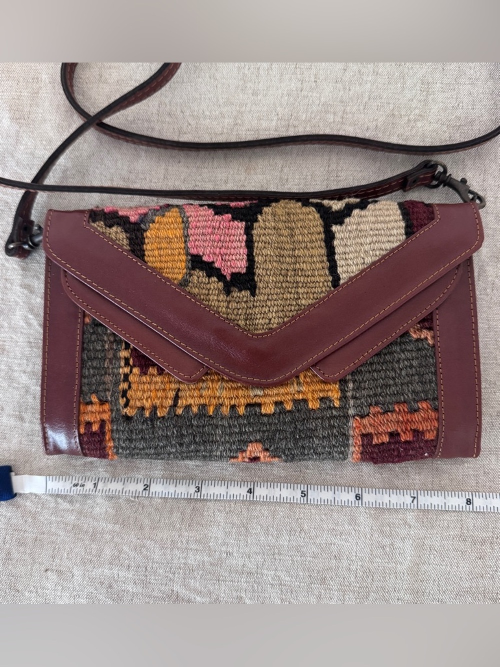 Kilim Crossbody Purse Wallet Woven Multicolor